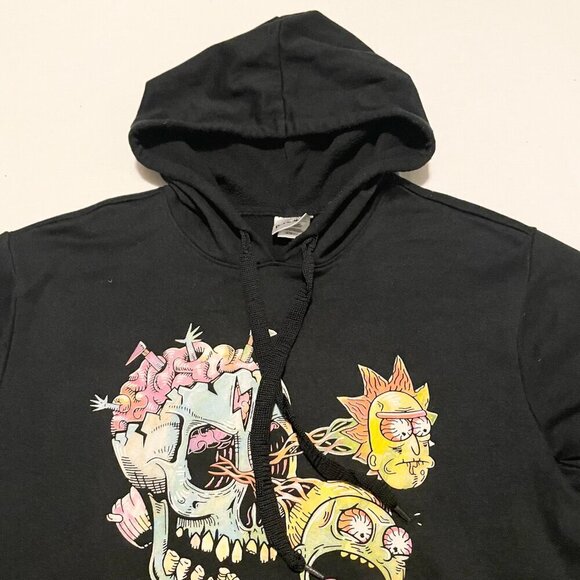 Rick an Morty Hoodie Mens Size Medium Sweatshirt Adult Swim - Picture 3 of 16